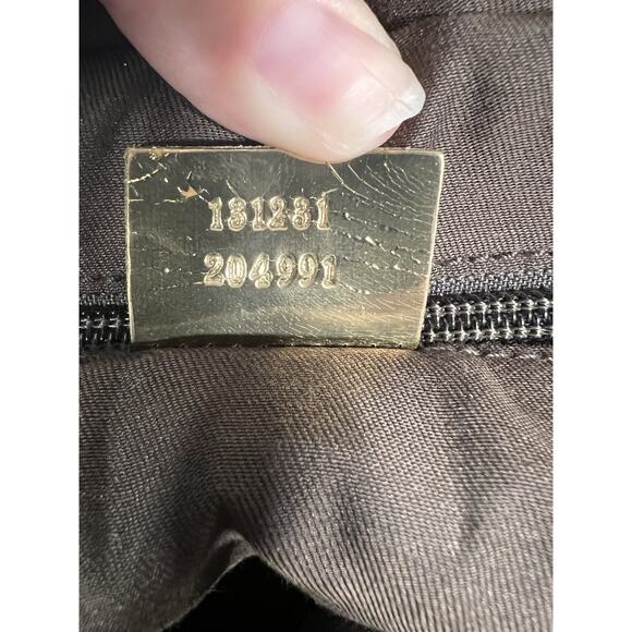 Gucci GG Monogram Canvas Large Web Handle Bucket Tote Pink Gold 131231 204991 - Picture 15 of 16